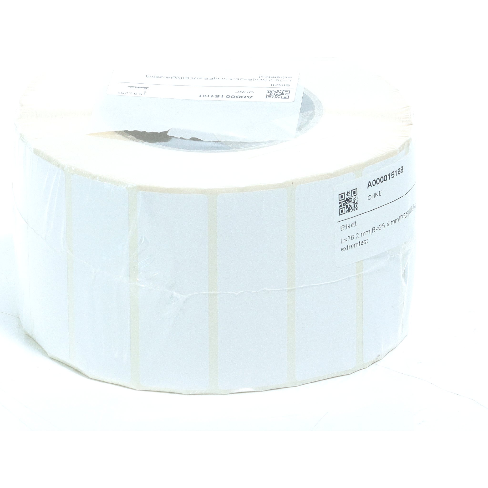 Polyester Etiketten, weiß eine Rolle 3000STK  Neu OVP